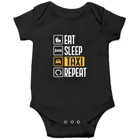 Eat Sleep Taxi Repeat Funny Cab Driver Onesies