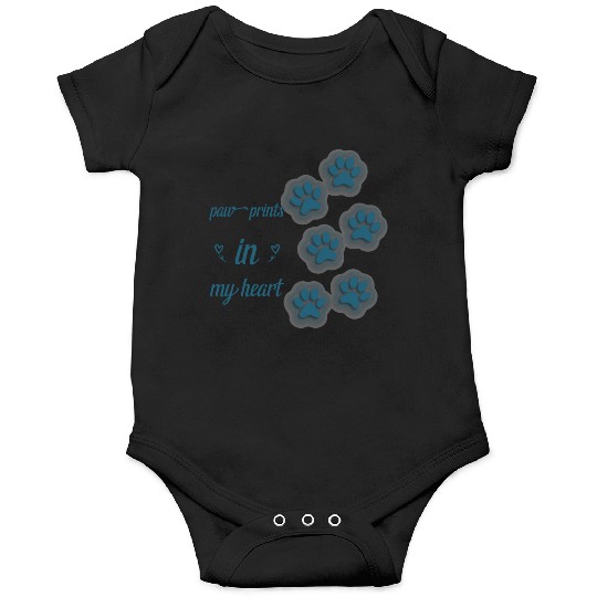paw prints in my heart Onesies