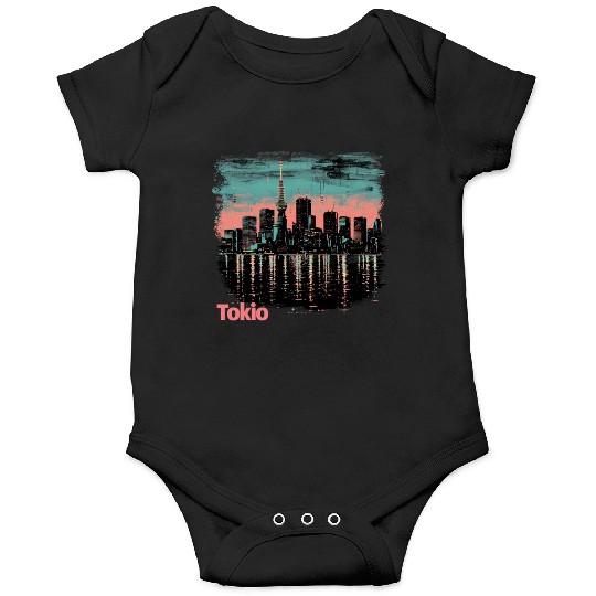 Tokyo Skyline Onesies