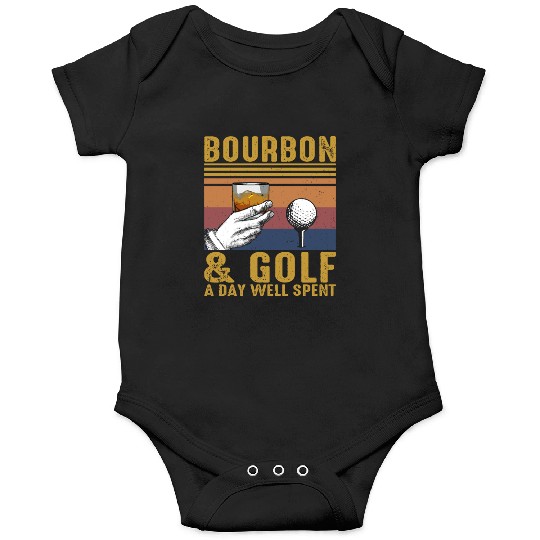 Bourbon Golf Funny Golfer Bourbon Lover Onesies