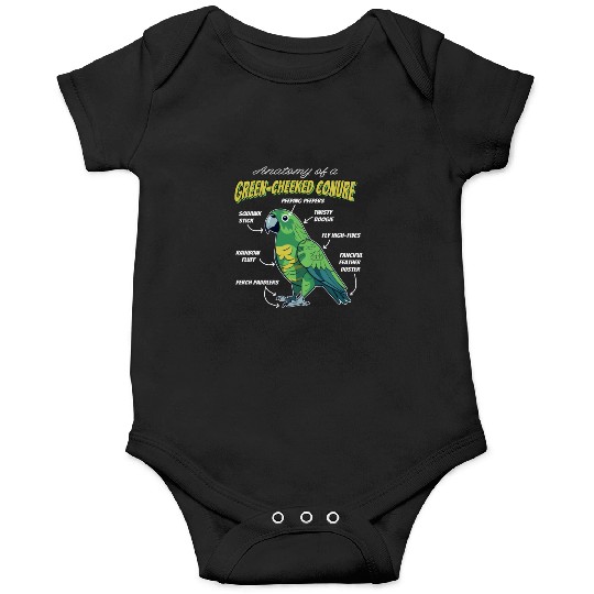 Green Cheeked Conure Anatomy Onesies