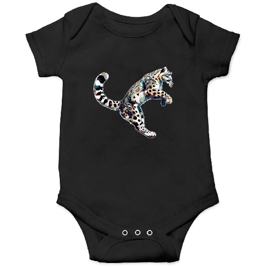Snow Leopard Leopard White Leopard Onesies