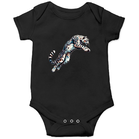 Snow Leopard Leopard White Leopard Onesies