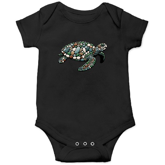 Serenity Swim - Stone Mosaic Sea Turtle Onesies