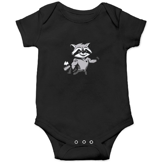 Racoon Biceps Tattoo I Love Dad Onesies