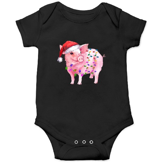 Pig Christmas Light Onesies