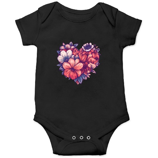 Blooming Floral Heart Onesies
