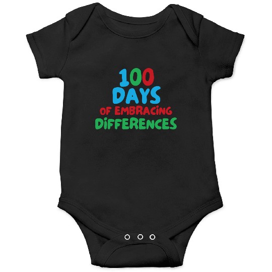 100 Days Of Embracing Differences Cool Education Onesies