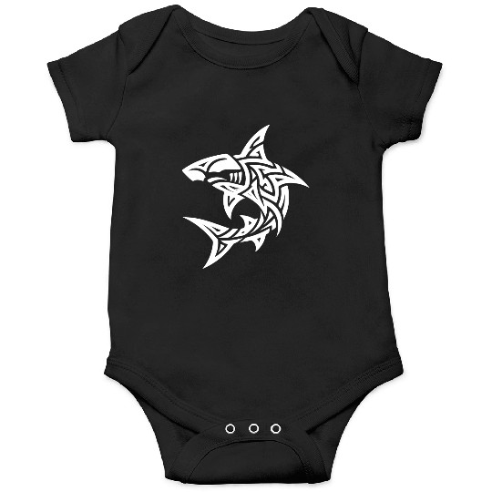 Tribal Hammerhead Shark Style Diver Fan Tattoo Onesies