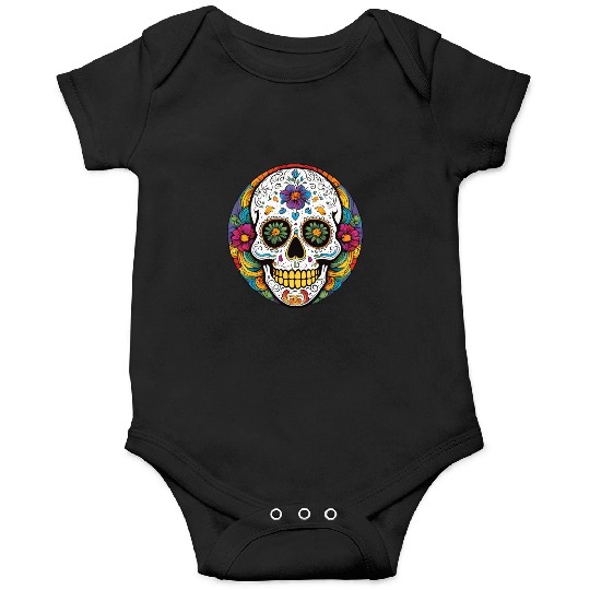 Sugar skull rainbow Onesies