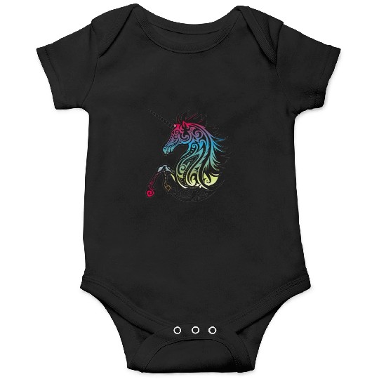 Mystical Rainbow Unicorn Art Onesies