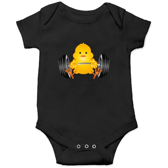 Bodybuilder chicken with dumbbell while training Onesies
