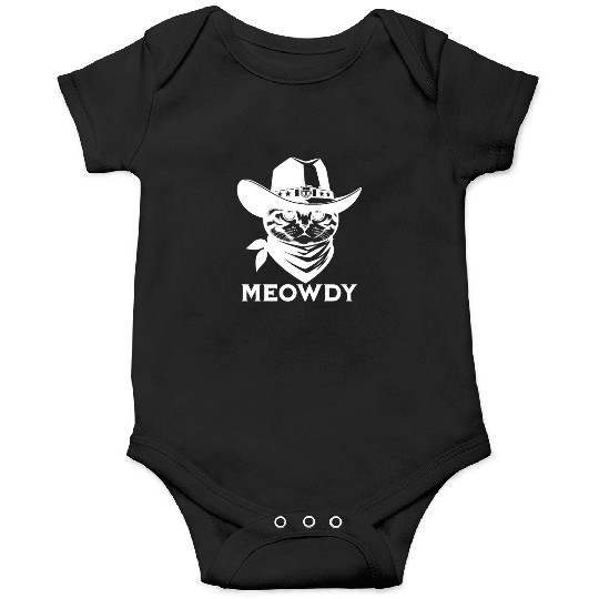 Cute Meowdy Cat Cowboy Pun Onesies
