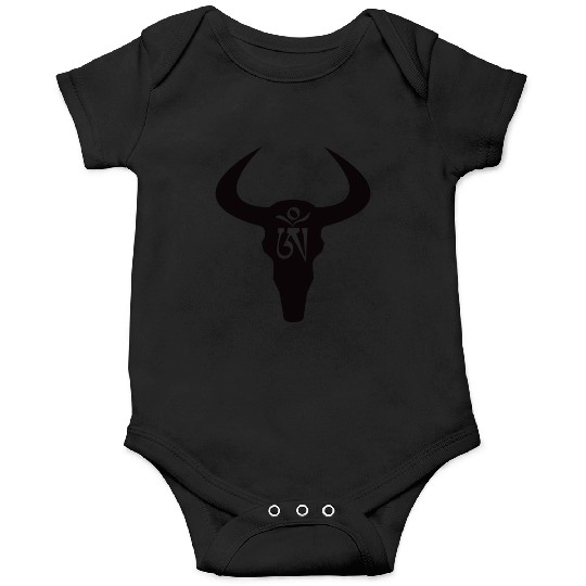 Wild yak skull with Tibetan inscriptions Onesies