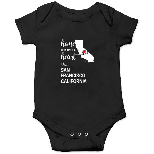 San Francisco County Is Where My Heart Is Cool Gif Onesies