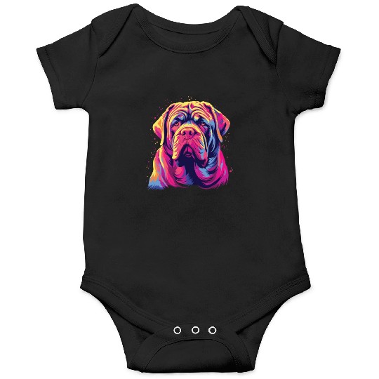 Watercolor Colorful Neapolitan Mastiff Onesies