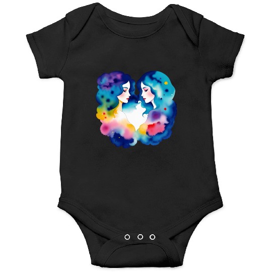 Color splash zodiac: Gemini Onesies