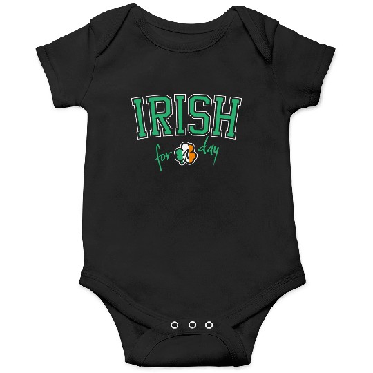 St. Patrick's Day Irish for a Day College Shamrock Onesies