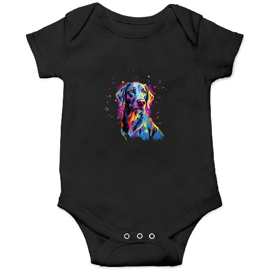 Watercolor Colorful Louisiana Catahoula Onesies