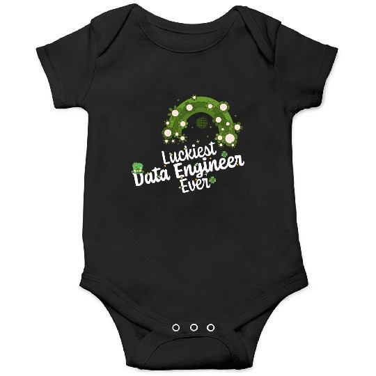 Luckiest Data Engineer St Patricks Day Engineering Onesies
