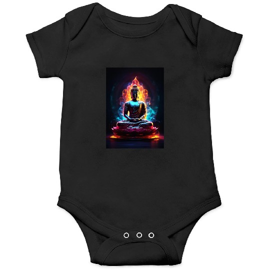 The Buddha Neon Art Onesies