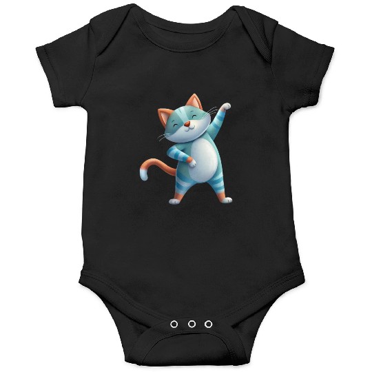 Funny Cat Dabbing A Hilarious Dance Design Onesies