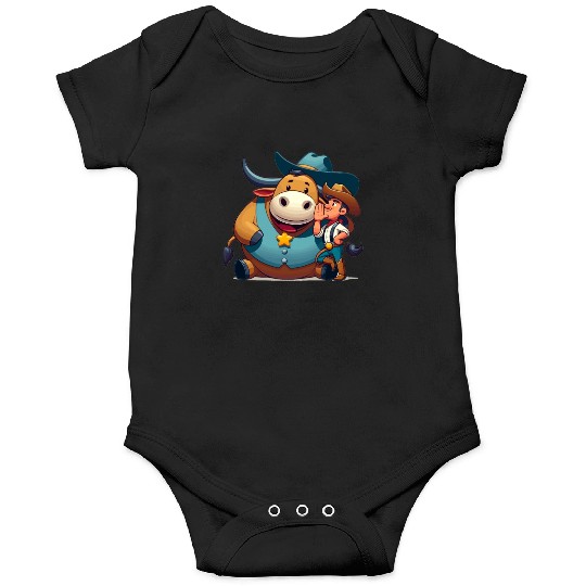 Rodeo Bull Riding Livestock Show Farmer Cattle Onesies