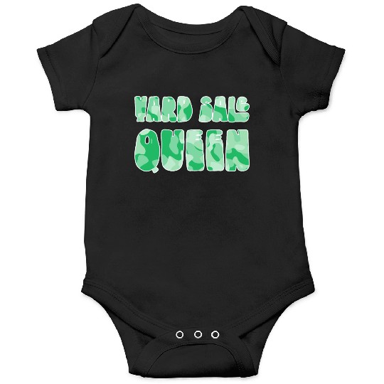 Yard Sale Queen green camo Onesies