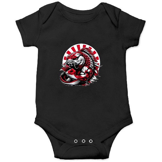 Koi fish Japan national flag carp Onesies