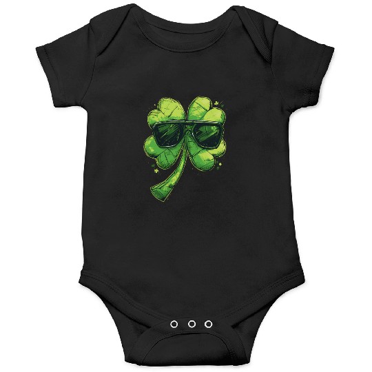 Clover Sunglasses Shamrock Saint Patrick's Day Onesies