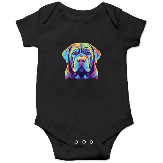 Watercolor Colorful Neapolitan Mastiff Onesies