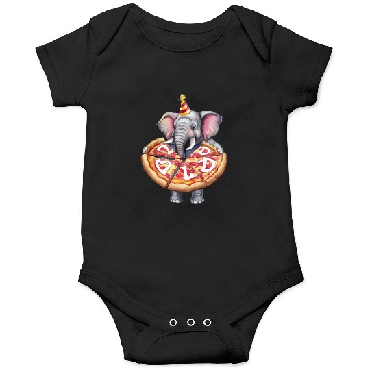 Jumbo Elephant Pizza Pi Day Food Onesies