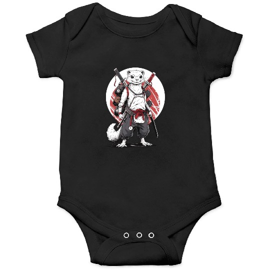 Ninja Samurai Anime Ferret Manga Warrior Onesies