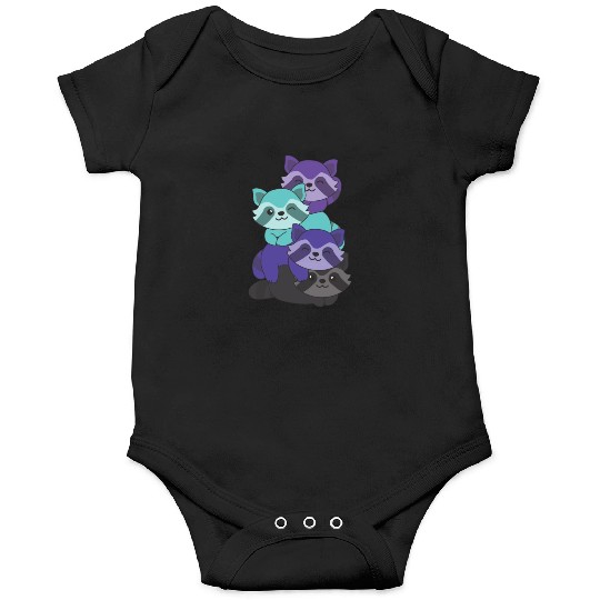 Alexigender Flag Pride Lgbtq Cute Raccoon Onesies