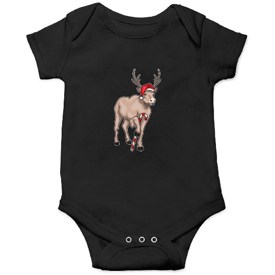 Reindeer Christmas Candy cane Onesies