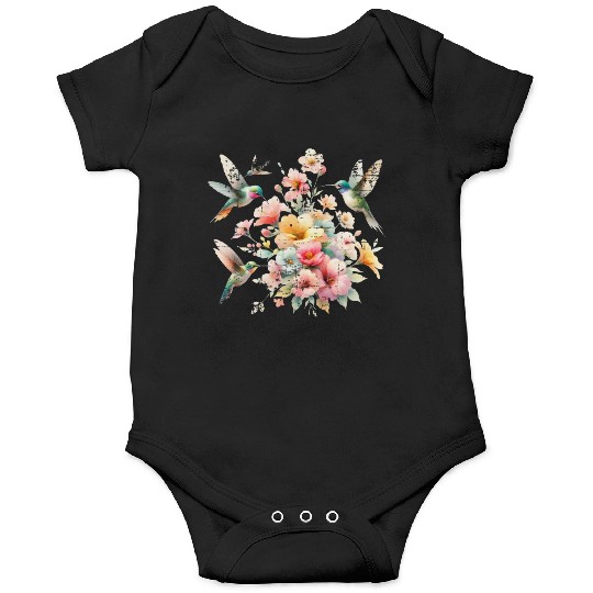 Hummingbird Nature Lover Spring Wildlife Vintage Onesies