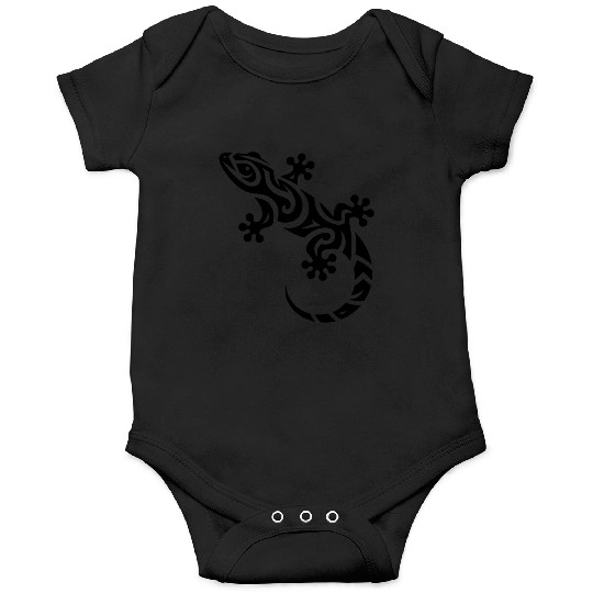 Cute Little Gecko In T Tattoo Style Onesies