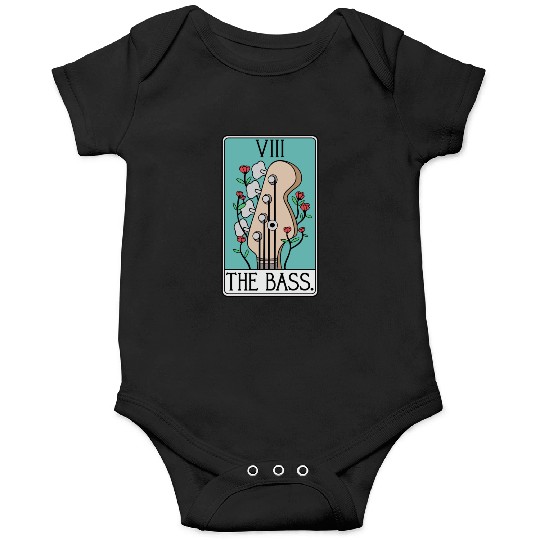 Bass Guitar Tarot Card Funny - Rock and Roll Onesies