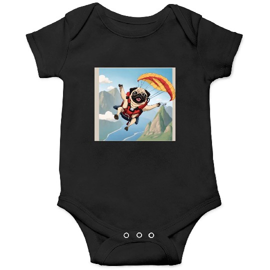 A pug skydiving Onesies