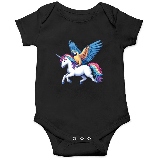 Parrot on Unicorn Onesies