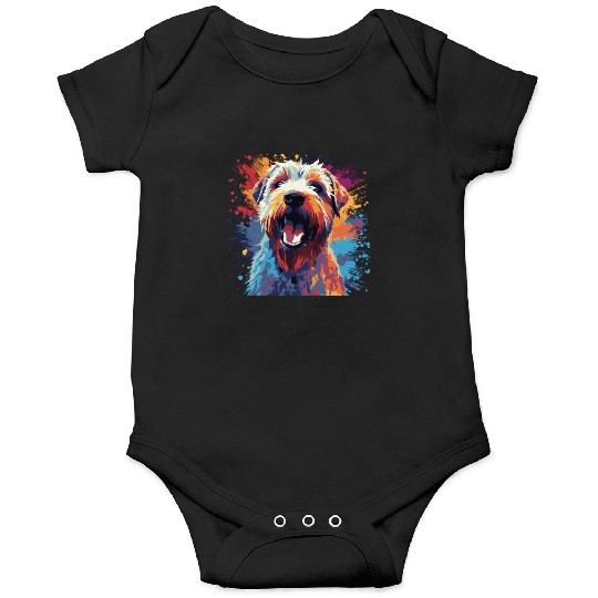 Watercolor Colorful Smooth-haired Fox Terrier Onesies
