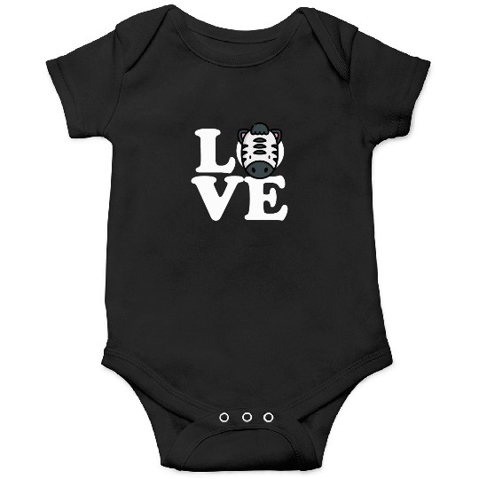 LOVE Zebra Funny Stripes Animal Face African Pun Onesies