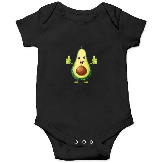 Happy Avocado Thumbs Up Fun Expression Onesies
