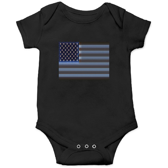 USA Flag with Space Stars & Stripes design Onesies