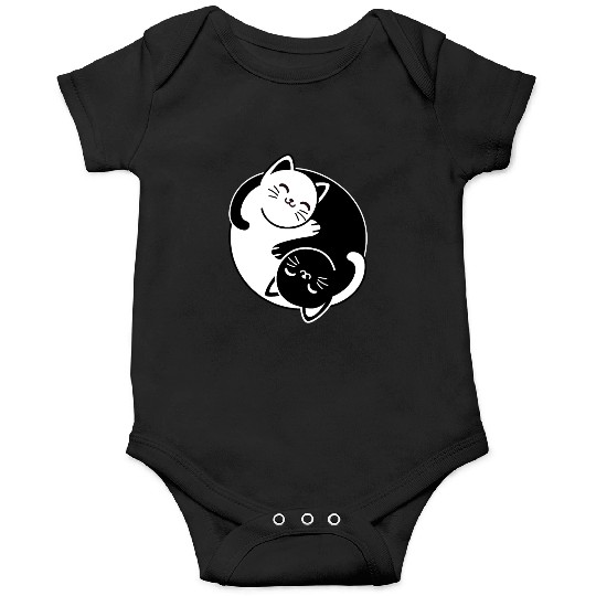 Yin and Yang Cats Onesies