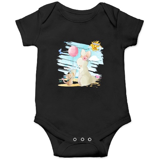 Rabbit Mama Want Sent Postcard Using Post Mouse Onesies