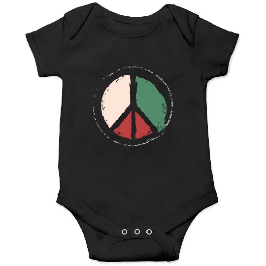 Free Palestine - Peace Symbol Onesies