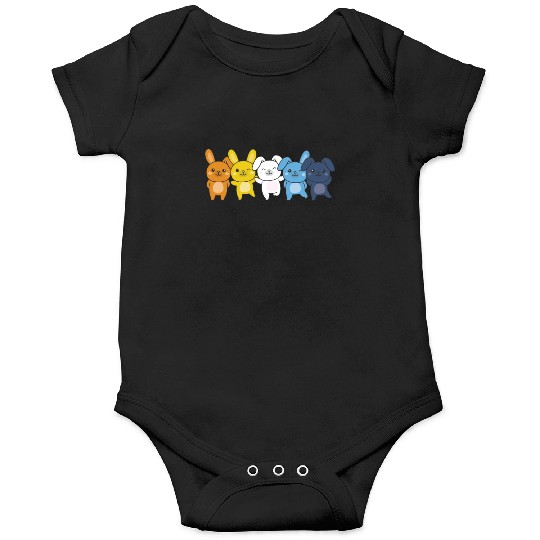 Aroace Flag Pride Lgbtq Cute Bunny Onesies