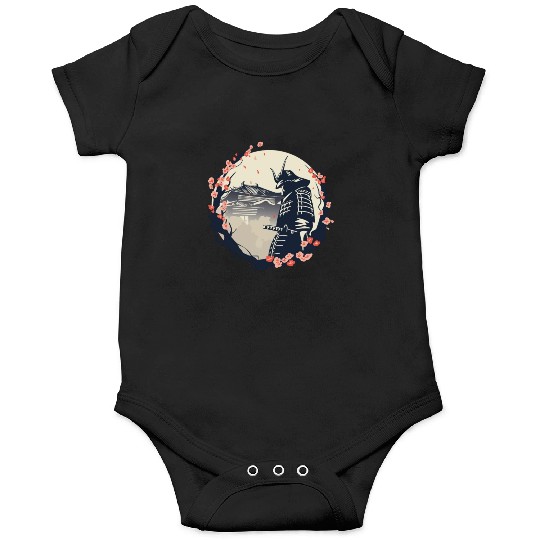 Samurai Cherry Blossoms Japan Japanese Onesies