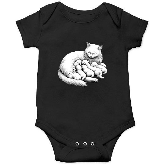 Breastfeeding Mother Cat Onesies